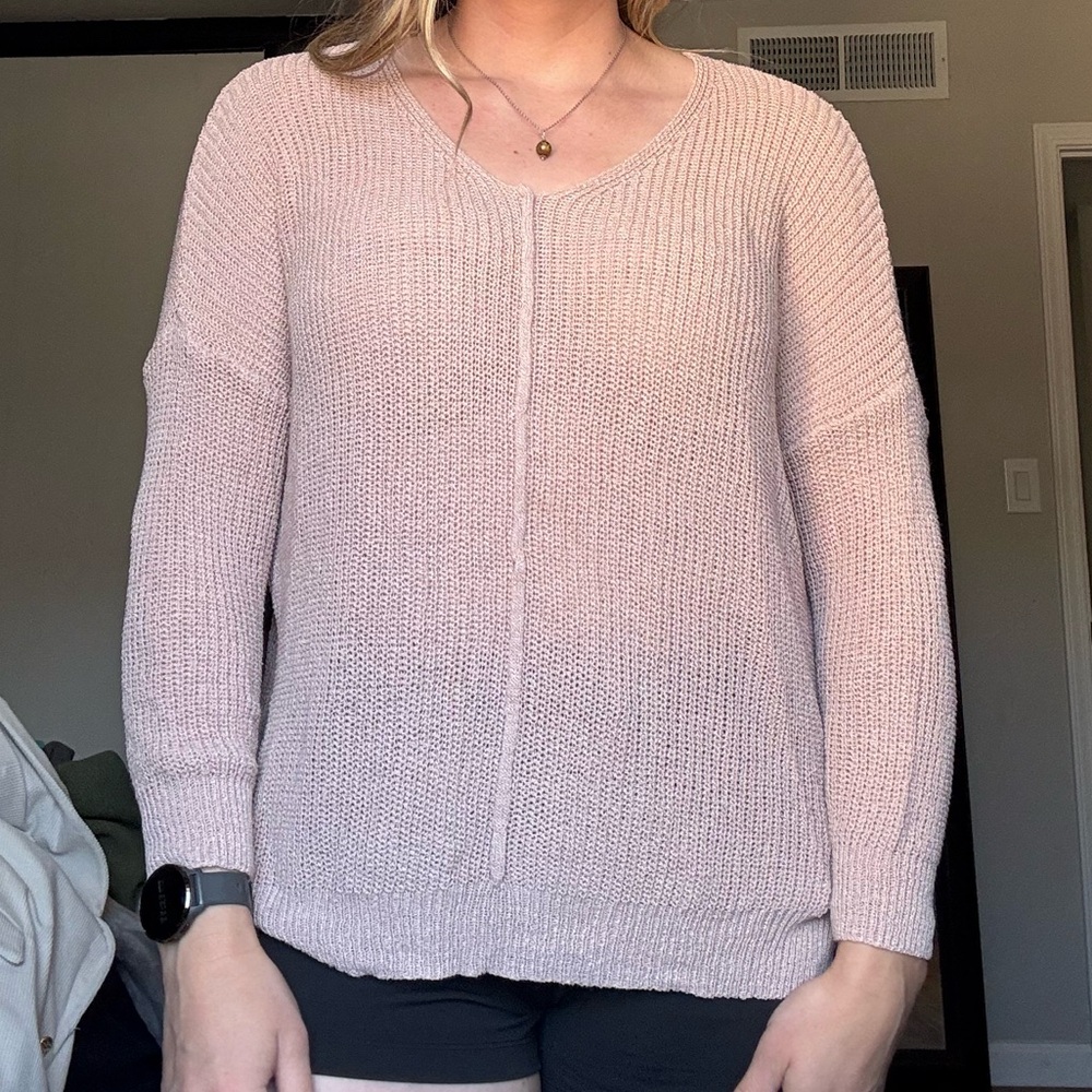 Alter’d State pink woven sweater